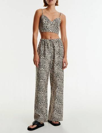 Pantaloni Edited, animal print