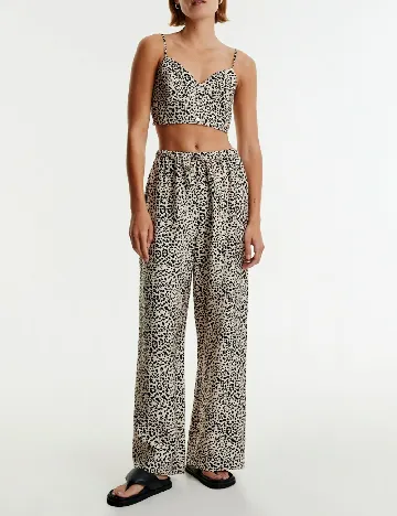 Pantaloni Edited, animal print