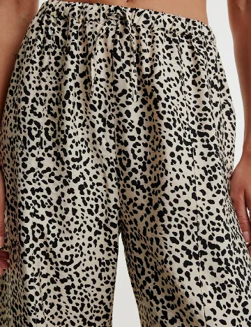Pantaloni Edited, animal print
