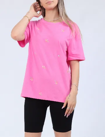 Tricou Pieces, roz