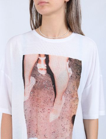 Tricou Oversize Only, alb