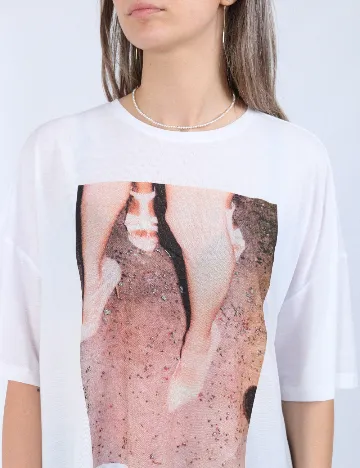 Tricou Oversize Only, alb
