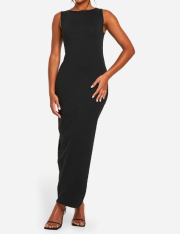 Rochie lunga Boohoo, negru