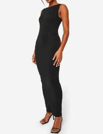 Rochie lunga Boohoo, negru