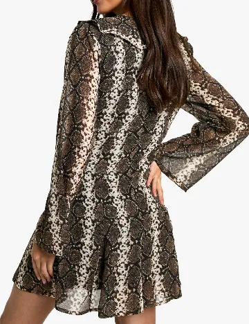 Rochie scurta Boohoo, imprimeu sarpe