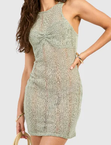 Rochie de plaja Boohoo, verde Verde