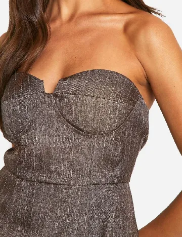 Rochie scurta Boohoo, maro Maro