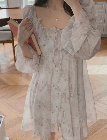 Rochie scurta Dazy, gri deschis
