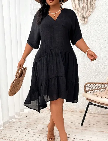 Rochie de plaja SHEIN CURVE, negru