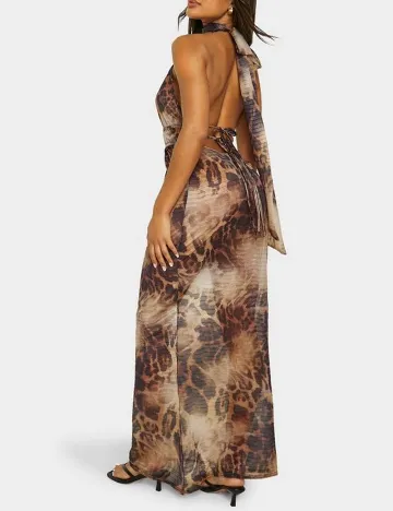 Rochie lunga Boohoo, animal print Animal print