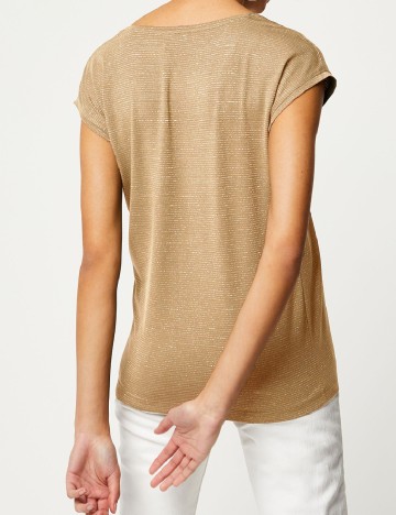 Tricou Pieces, bej