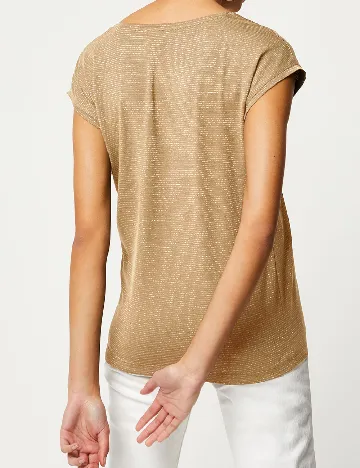 Tricou Pieces, bej Crem