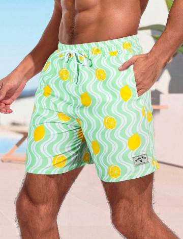 Short de baie SHEIN, verde