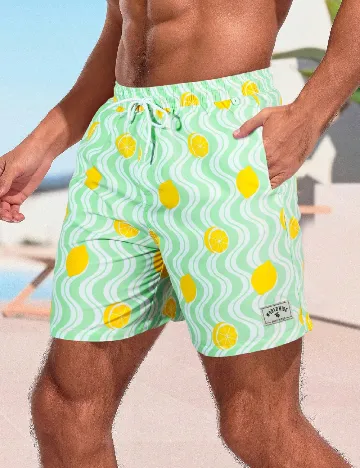 Short de baie SHEIN, verde