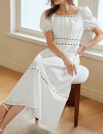Rochie lunga MOTF, alb