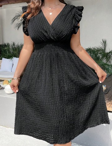 Rochie medie SHEIN CURVE, negru