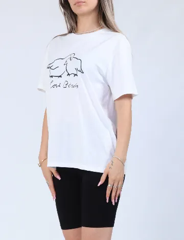 Tricou Pieces, alb