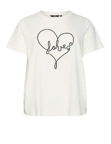 Tricou Vero Moda Curve, alb Alb