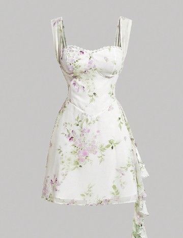 Rochie scurta SHEIN, verde deschis