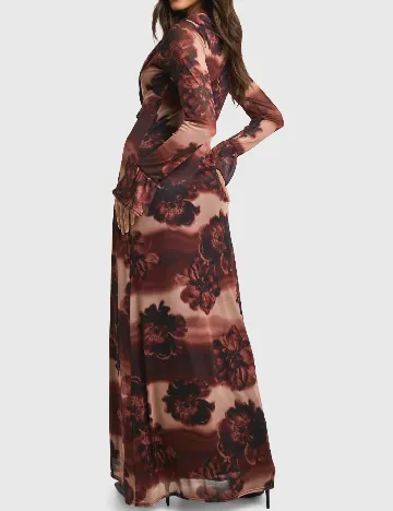 Rochie lunga Boohoo, floral print