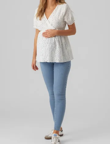 Bluza Vero Moda Maternity, alb Alb