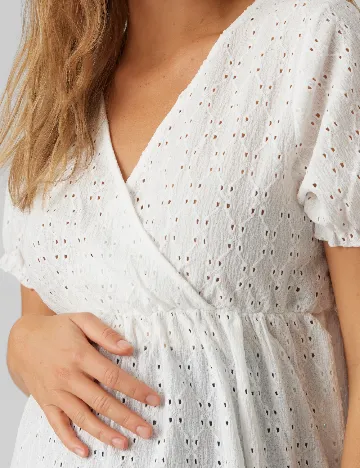 Bluza Vero Moda Maternity, alb Alb