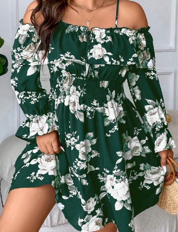 Rochie scurta SHEIN CURVE, verde
