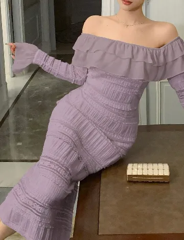 Rochie medie Dazy, mov
