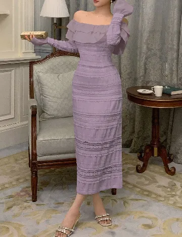 Rochie medie Dazy, mov