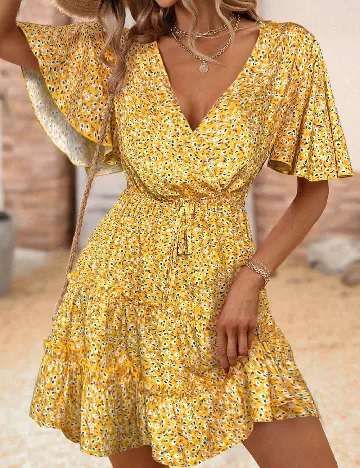 Rochie scurta SHEIN, galben