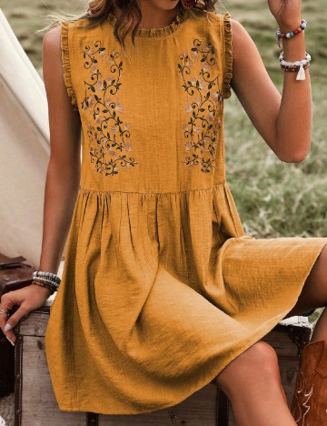 Rochie scurta SHEIN, portocaliu