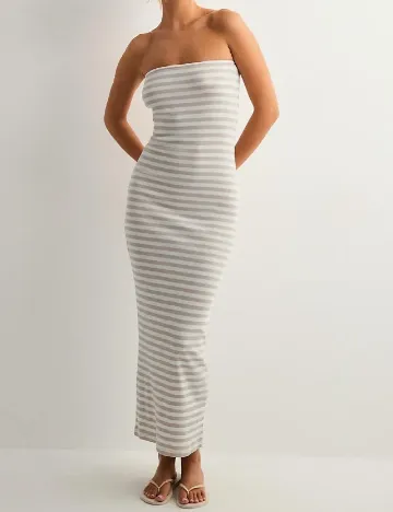 Rochie lunga Vero Moda, alb/bej