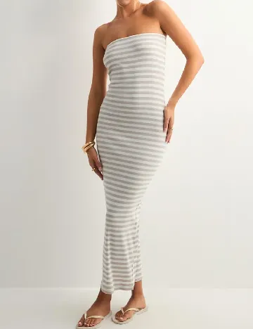 Rochie lunga Vero Moda, alb/bej