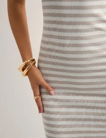 Rochie lunga Vero Moda, alb/bej