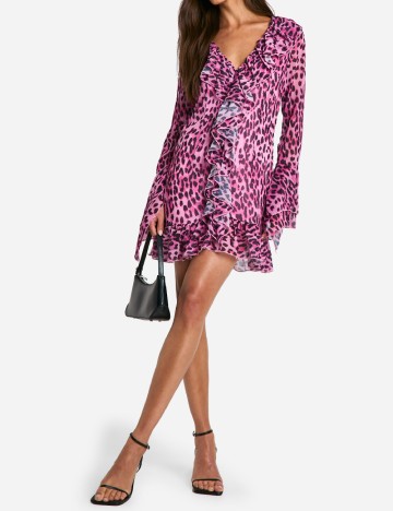 Rochie scurta Boohoo, roz