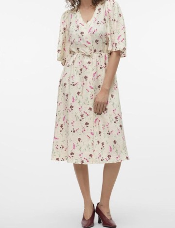Rochie medie Vero Moda, crem