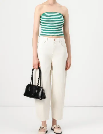 Top Vero Moda, alb/verde Verde