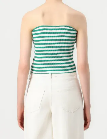 Top Vero Moda, alb/verde Verde