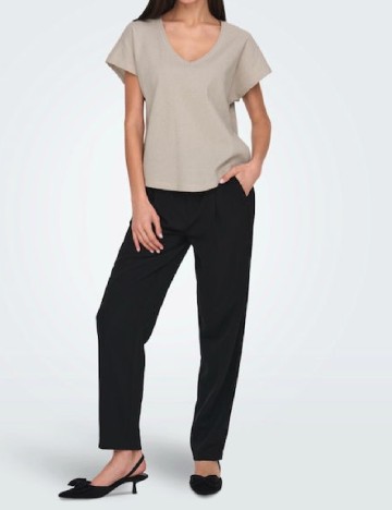 Tricou Only, crem