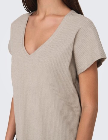 Tricou Only, crem