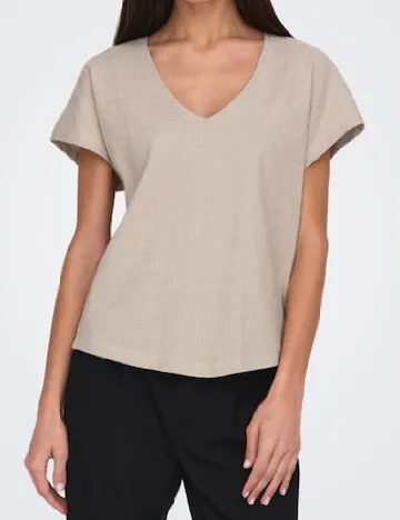 Tricou Only, crem