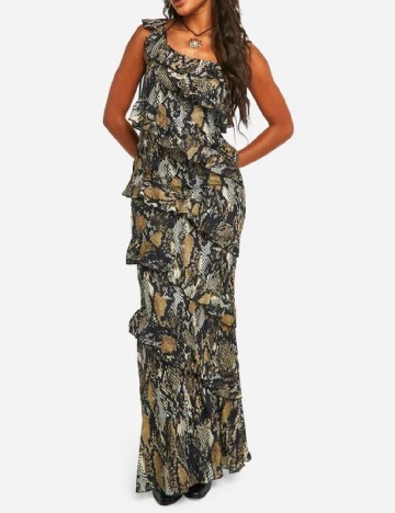 Rochie lunga Boohoo, mix culori