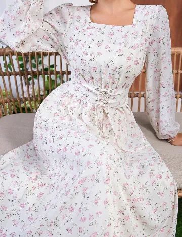 Rochie medie SHEIN, alb Alb