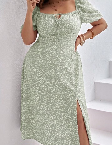 Rochie medie SHEIN CURVE, verde