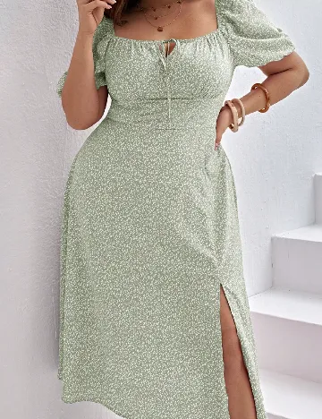 Rochie medie SHEIN CURVE, verde