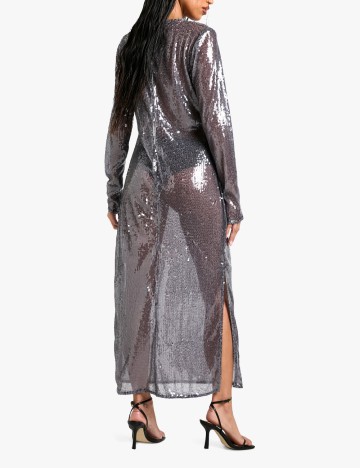 Rochie lunga Boohoo, gri