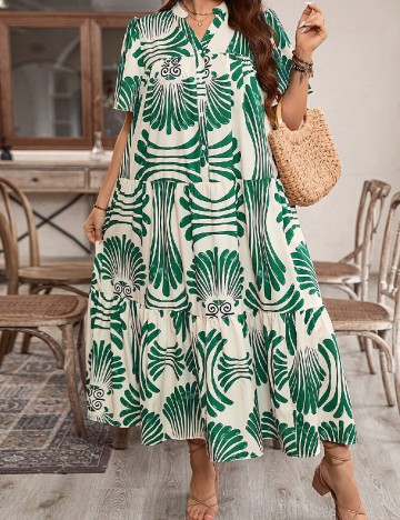 Rochie lunga SHEIN CURVE, verde