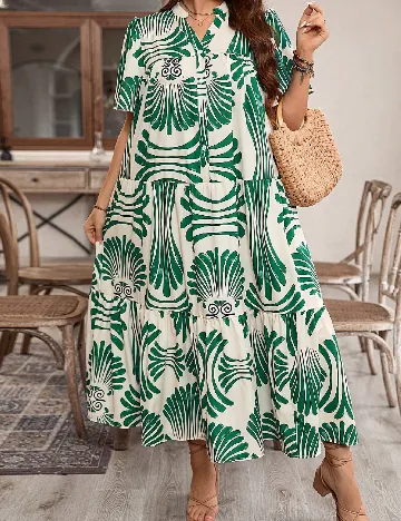Rochie lunga SHEIN CURVE, verde