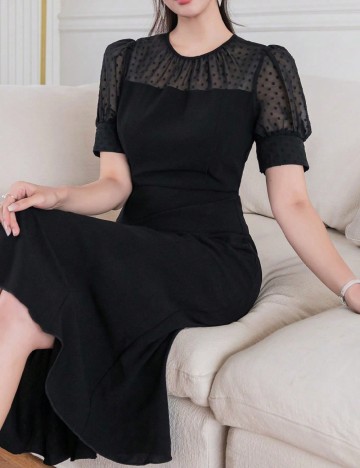 Rochie medie Dazy, negru