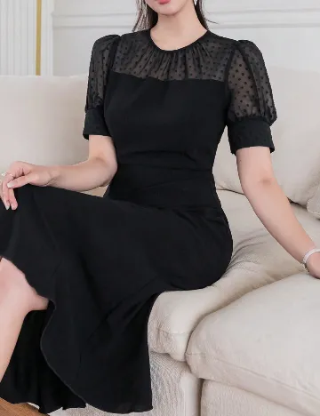 Rochie medie Dazy, negru Negru